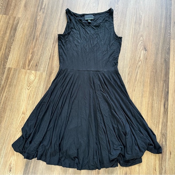Cynthia Rowley Fit & Flare Dress Women's Small Black Stretch Tank Sleeveless - Picture 1 of 8
